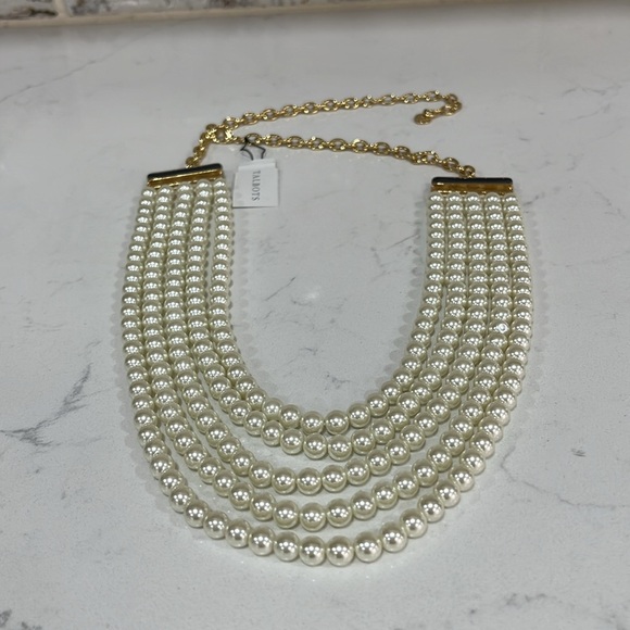 Talbots NWT Beautiful Faux Pearl Necklace - Picture 8 of 9